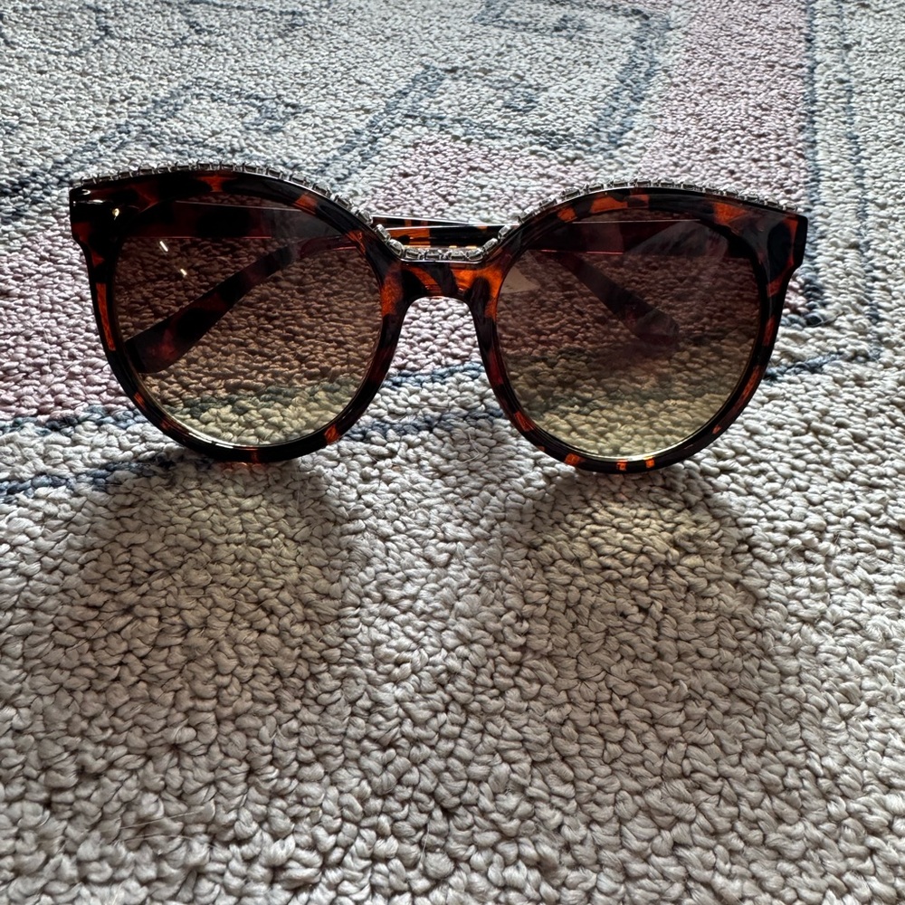 Anthropologie Rhinestone Tortoise Shell Sunglasses